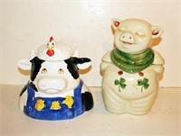 Clay Art Cow/Chicken Cookie Jar,