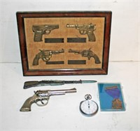 Toy Gun Plaque, Toy Gun, Stop Watch, Veteran