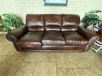 La-Z-Boy Leather Couch 7 ft