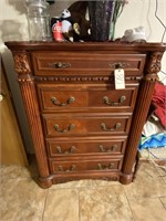 Wood 5-Drawer Chest of Drawers