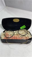 Vintage Wire Glasses W/ Reno Case