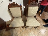 Wood Chairs w/Upholstered Cushion Seats and Backs