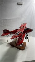 Sopwith El Camel Red Bi-Plane w/ Stand & Paperwork