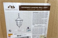 Gooseneck Hanging Outdoor LED Wall Light Bronze