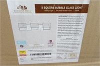 3 Square Bubble Glass Vanity Light