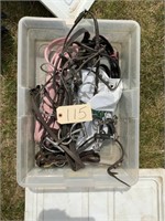 Tote of bits, rope & bridle parts