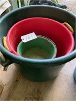 Plastic water buckets (3)