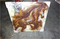 3D Wild Horse Metal Art