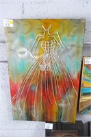 Woman In Gown Abstract Metal Artwork