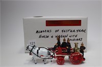 HORSE AND WAGON WITH SOLDIERS 6"