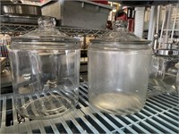 (2) Large Glass Jars with Lids