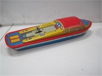 tin wind up boat-Ohio Art Co. 14" long