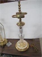 Waterford crystal lamp / Cresent Brass Co. base