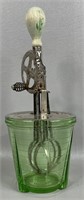 Vintage Uranium Glass Vidrio Mixer