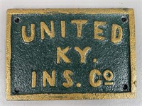 Reproduction United KY Ins. Co Fire Mark