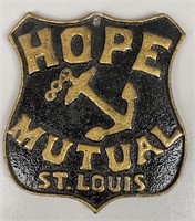 Reproduction Hope Mutual St Louis Fire Mark