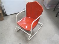 Vintage childs metal lawn chair/rocker