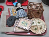 Handmade doll-store bird cage-carved coal++++