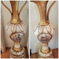 Vtg Pair Of Italian Capodimonte Large Vases