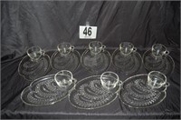 Snack Plate and Cup Set by Federal Glass (8)
