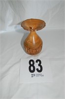 Handmade Wood Vase 5"