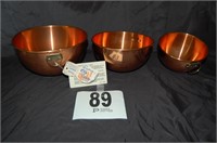Authentic Old Design Copper Bowl Set