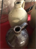 2 Early Stoneware Jug Crocks