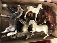 12 Various Plastic Body Horses