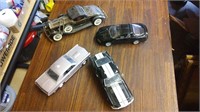 4 metal collectable cars