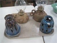 Wizard of Clay oil lamps / candle lamps