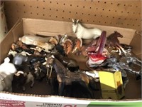 Assorted Plastic Body Porcelain Horse Figurines