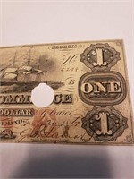 Georgia Bank of commerce 1862 US$1 Civil war VF