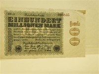 Germany August 22,1923 100 DM Fine