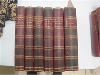 1800`s 6 leather/linen bound fox hunting novels