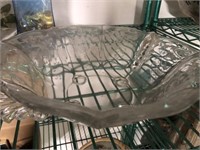 Acid Etched Footed Bowl