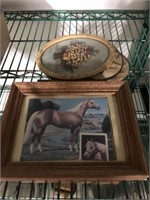 Framed Horse Photos and Framed Floral Decorations