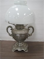 The Rochester, fancy nickel oil lamp