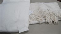 2 white coverlets  nice