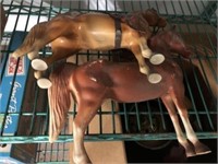 2 Early Plastic Body Horses