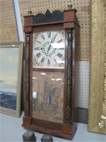 Tall mantle clock w/wts, key, pedulum