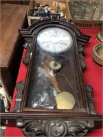 Victorian Walnut Cased Wall Clock