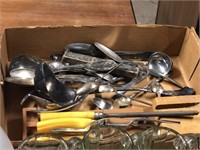Carving Set and Assorted Utensils
