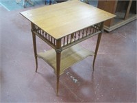Quarter sawn oak parlor table stick & ball