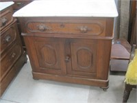 marble top commode-acorn pulls-