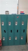 section of 8 lockers
