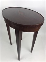 Baker Furniture Wood Inlay Side Table