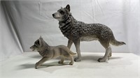 Resin Wolf Family - Chips on 1 Pup