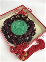 Chinese Lucky Red Knot Dragon Resin Decor
