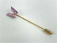 Enameled Butterfly Stick Pin