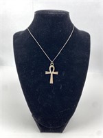 VTG Italian Sterling Silver Celtic Cross Necklace